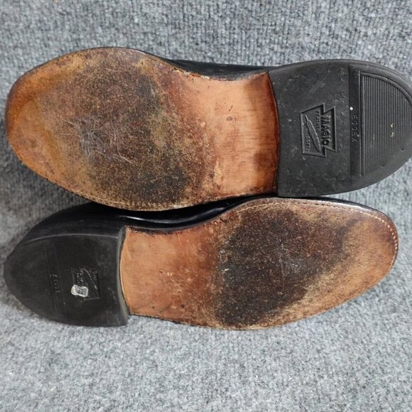 Florsheim Imperial 9 Black Long Wing Shell Cordovan Vintage - Picture 6 of 14